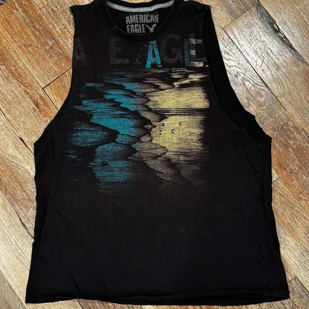 American Eagle Men's Vintage Fit Graphic Muscle Tank Top Size L